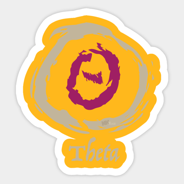 Greek Theta Sticker by NN Tease